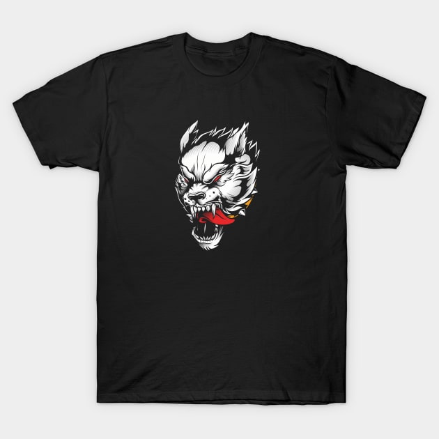 Fierce Slashing Werewolf Monster T-Shirt by BakaOutfit